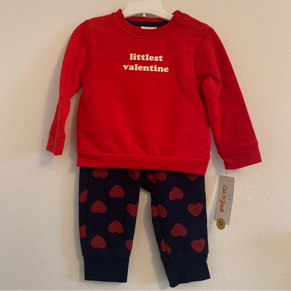No longer for sale! Size 12M 2 piece littlest valentines matching set - Picture 2 of 4